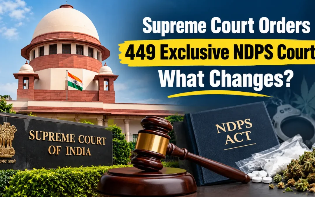 Supreme Court Orders 449 Exclusive NDPS Courts: What Changes?